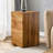 Compact 20" Modern Geometric Natural Wood Grain Pedestal End Table-1664774872-1672189776