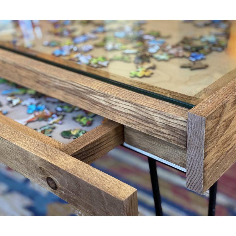 Arnsten Puzzle Table with Removable Glass Top