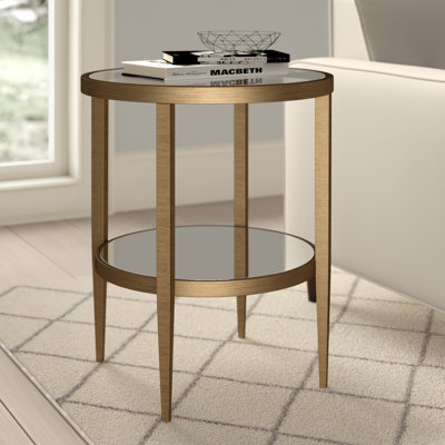 Hera Glass Top End Table