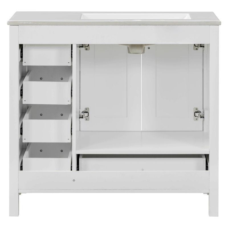 Rilwan 36'' Single Bathroom Vanity with Ceramic Top
