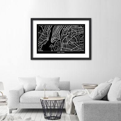Plan Of The City Of New York - Single Picture Frame Print