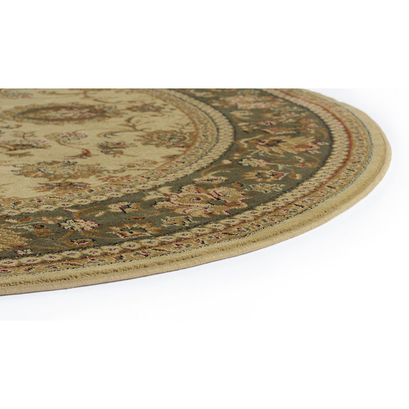 Tapis oriental ivoire Clarence, Rond 7 pi 11 po