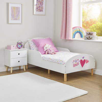 Kids White Toddler Bed – You Are Loved