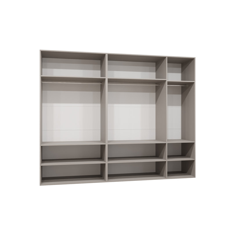 Manufactured Wood Wardrobe, cashmere + handles: gold