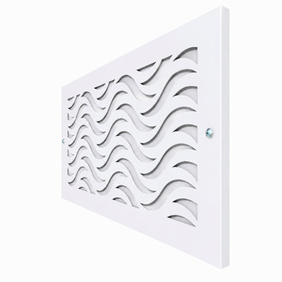 Registres muraux et de plafond Stellar Air White - 8 x 10 (ouverture de conduit) 10 x 12 - Vagues