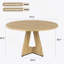 Table de salle à manger ronde de 47 po pour 4 à 7 personnes, table de cuisine en bois moderne avec base en métal robuste, grande table de salle à manger ronde pour salle à manger, assemblage facile-52042794