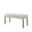 Banc de salle à manger à finition chêne clair Louisa avec tissu gris clair