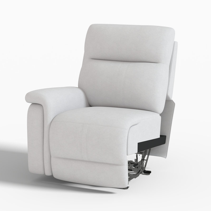 Fauteuil inclinable électrique avec accoudoir gauche et appui-tête réglable, Argent