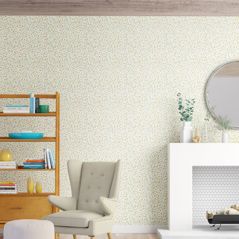 Rouleau de papier peint adhésif pois i 16,5 pi x l 20,5 po Rumfelt