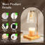 Lampe bougie chauffe-bougie pour les grandes bougies Yankee avec minuterie, chauffe-bougie électrique à hauteur réglable pour la décoration intérieure