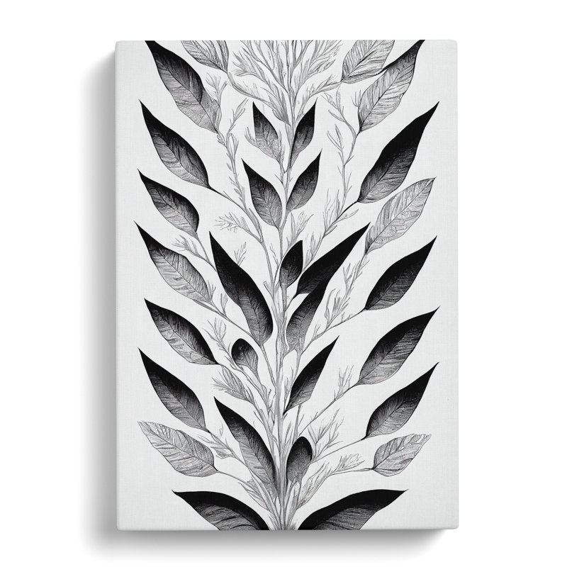 Leaves Pattern No.4 - Wrapped Canvas Print, 50cm H x 35cm W x 3cm D