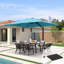 Grand parasol rectangulaire extérieur en aluminium avec base en acier 108 po x 144 po Reffner-754750174