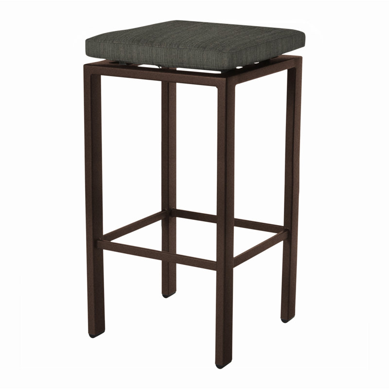 Aris Outdoor Bar Stool, Flagship Stone Sunbrella®, Copper Creek, 31.25"
