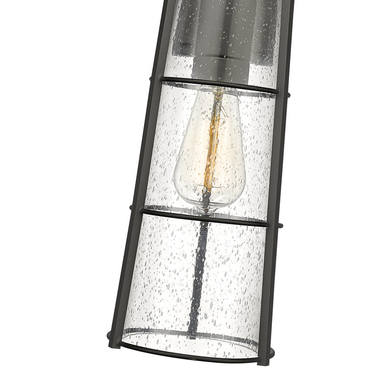 Lanterne murale d'extérieur à 1 ampoule noire Charley, H 17 po x l 6 po x P 6,75 po