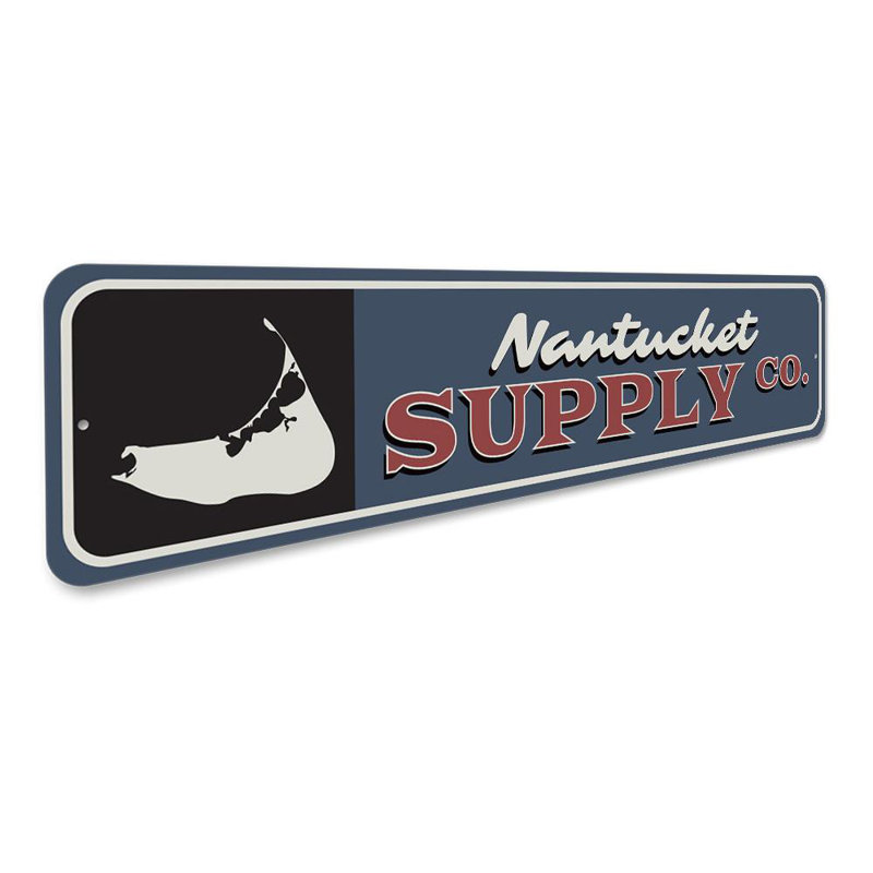 Enseigne en aluminium Nantucket, H 4 po x l 18 po x P 0,04 po