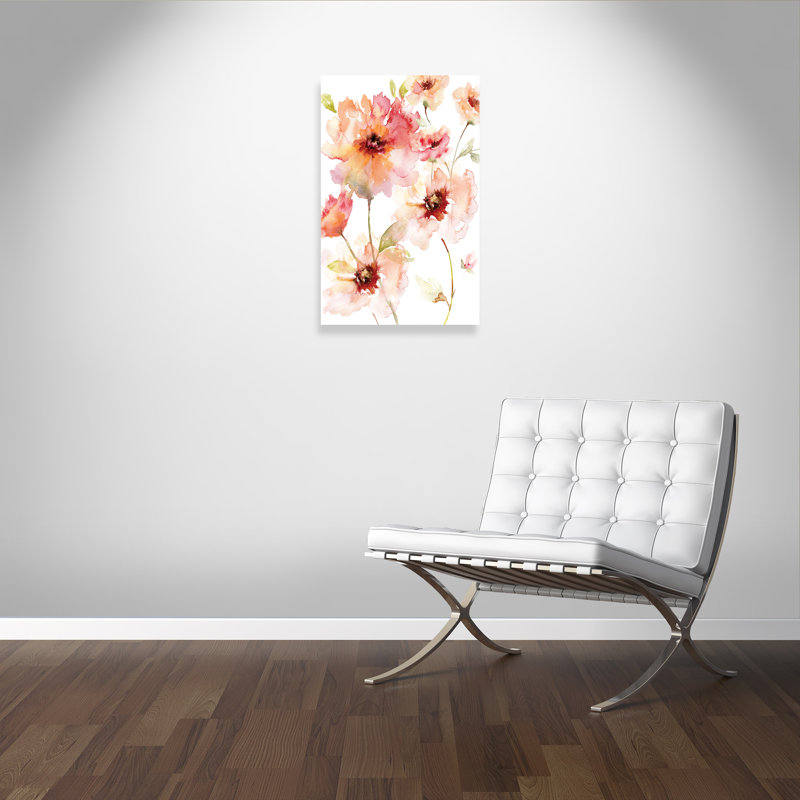 Rouge translucide I - peinture, Toile tendue, H 36 po x l 24 po x P 1,375 po