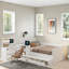 Lit de jour en bois avec 6 tiroirs, tablettes, coiffeuse et station de charge-2045185395