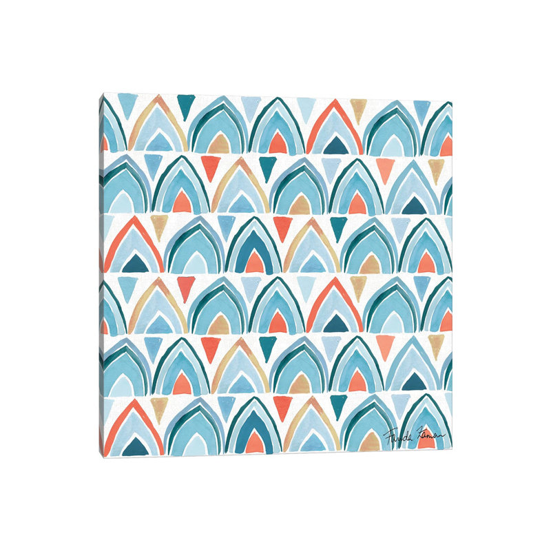 Whale Tale Pattern IV by Farida Zaman - Wrapped Canvas Print, 93.98 cm H x 93.98 cm W x 1.91 cm D