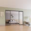 Cloisons 4 pièces en verre transparent - Portes coulissantes - Portes de placard-55388132-96886285