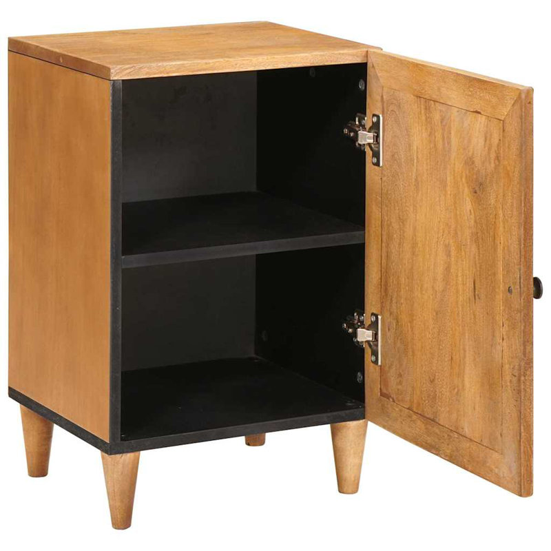 Solid Wood Bathroom Cabinet, Light Brown