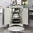 Triangle Cabinet With Adjustable Shelves - Oak Finish Eye-Catching-1016075527