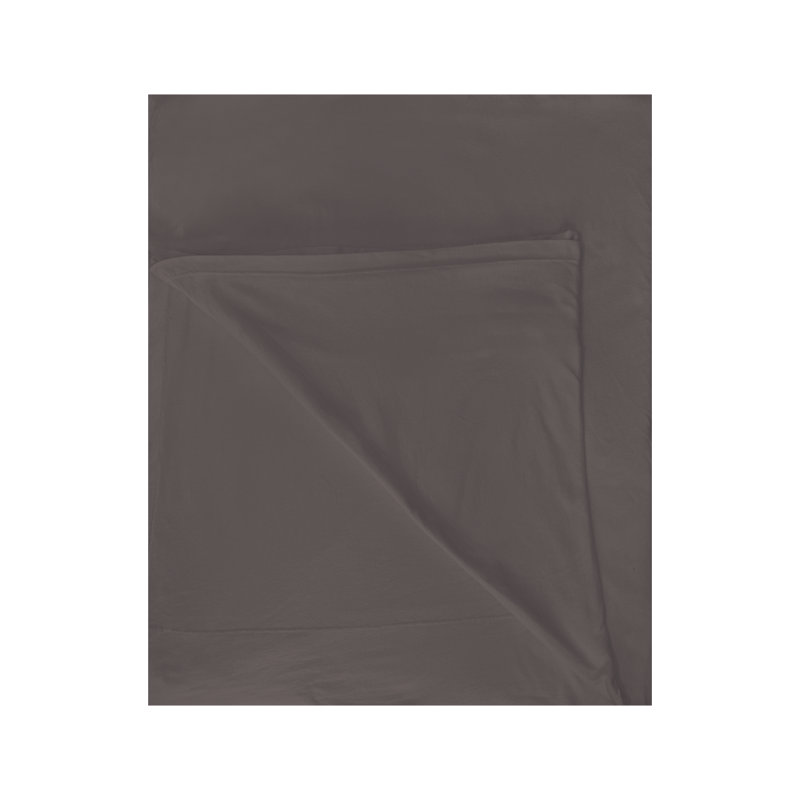 100% Cotton Jersey Knit Flat Sheet, Anthracite, King / California King Flat Sheet