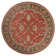 Buckhill Oriental Hand-Tufted Wool Area Rug in Brick Red/Navy/Mustard