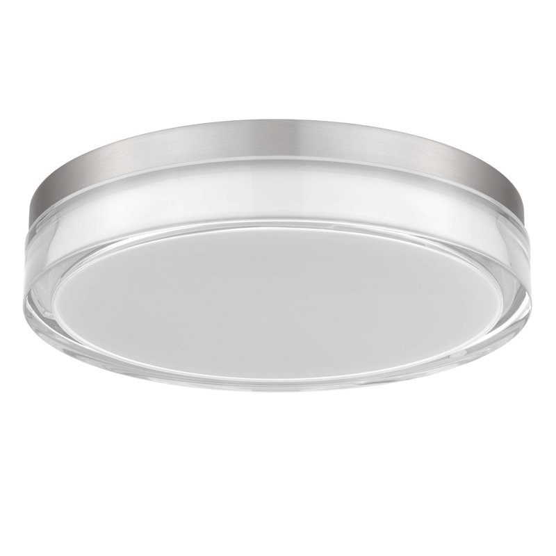 Chrome Inegrated LED Flush Mount, 2.5" H X 12" W X 12" D, Chrome
