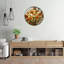 Horloge murale vitrail avec art de tournesol - Horloge murale 24 po