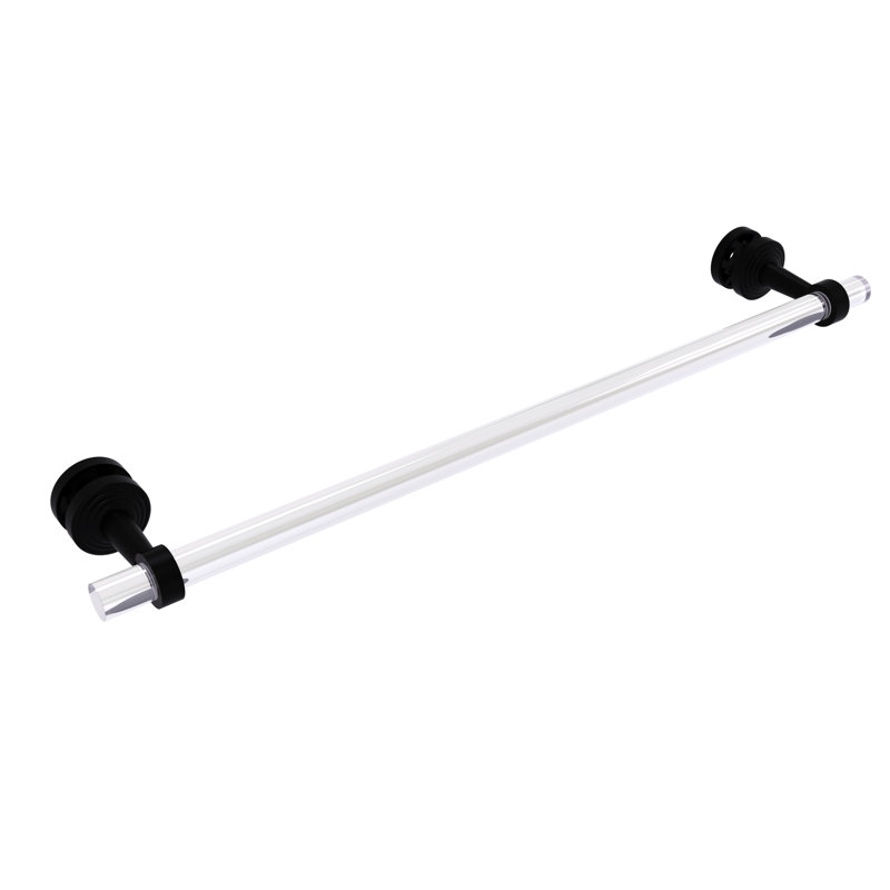 Barre à serviettes 28 po pour porte de douche en verre Pacific Beach, Noir mat