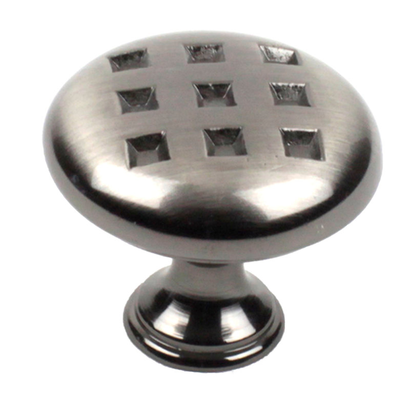 Poignée champignon peinte à la main de 1 3/8 po de diamètre Majestic, Nickel noir brossé