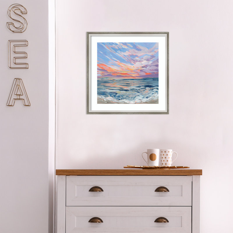 «Virginia» par Emily - reproduction de cadre photo, Argent / blanc, H 33 po x l 33 po x P 2 po