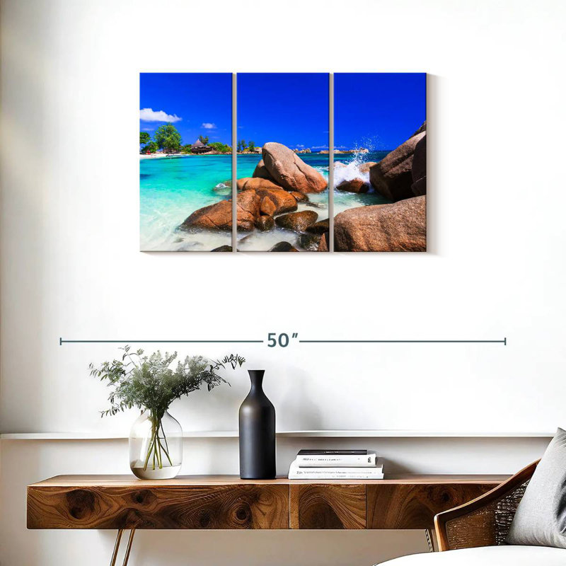 Gillard Seychelles, île tropicale, H 20 po x l 33 po