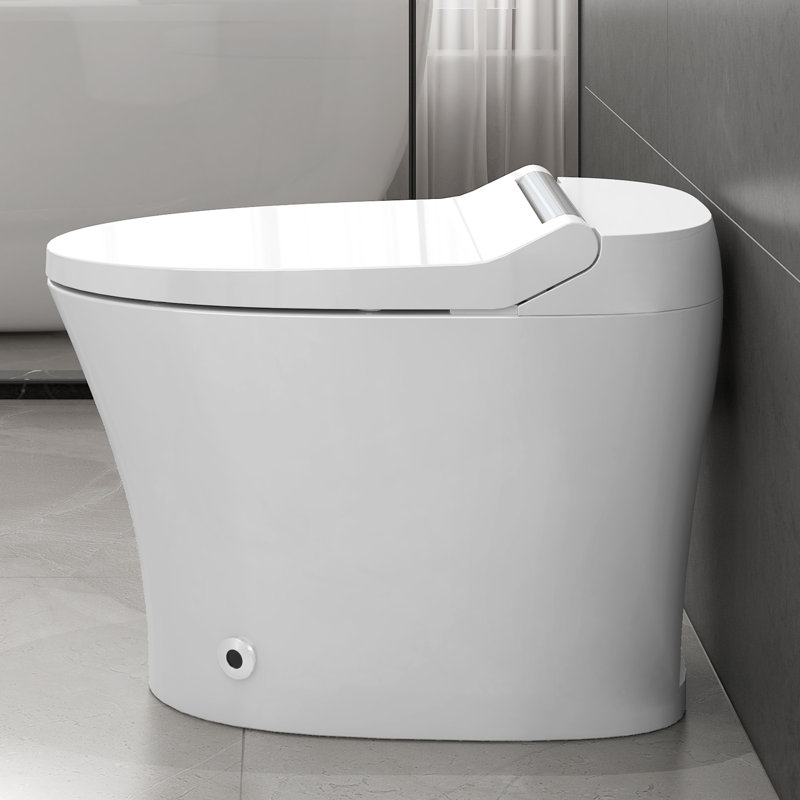 Elongated Smart Toilet With Night & Water Conservation Flush System Ceramic Body