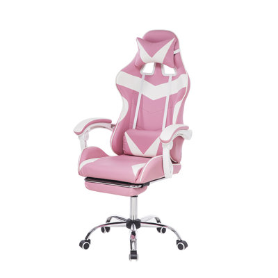 Blue Elephant Adjustable Ergonomic Faux Leather PC & Racing Game Chair with Footrest