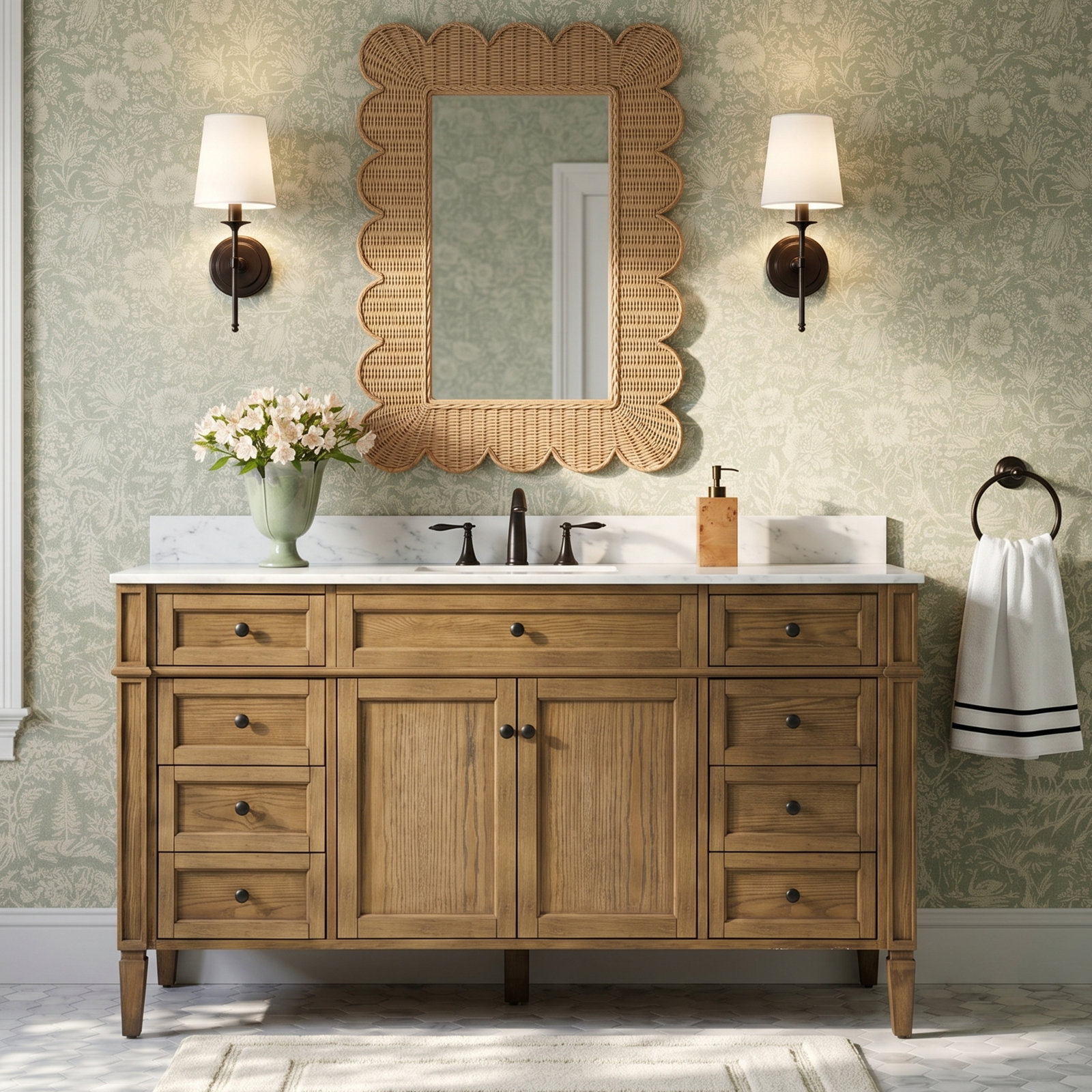 Rivers 60'' Single Bathroom Vanity, Driftwood