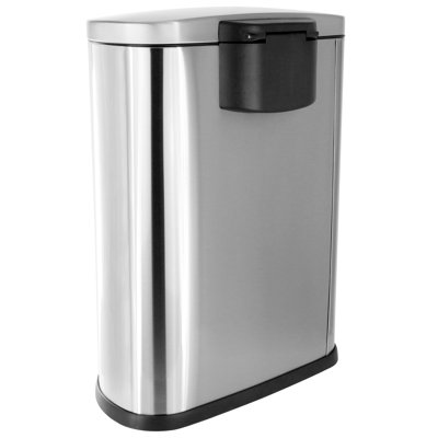 Stainless Steel Step On Kitchen Trash Can - 13 Gallons