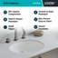 Lavabo de salle de bain ovale encastré / en composite à quartz LEXICON Platinum 19 pouces-72644611