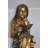 Sitting Girl On Log Reading A Book Bronze Statue -  Size: 19"L X 13"W X 48"H.