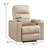 33.1'' Wide Modern Faux Leather Power Reclining Home Theater Individual Seat with Cup Holders (Set of 4)-1487434260