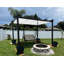 Pergola en aluminium mauve avec auvent-96845815-80546452