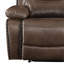 Fauteuil inclinable électrique brun avec accoudoirs coussinés