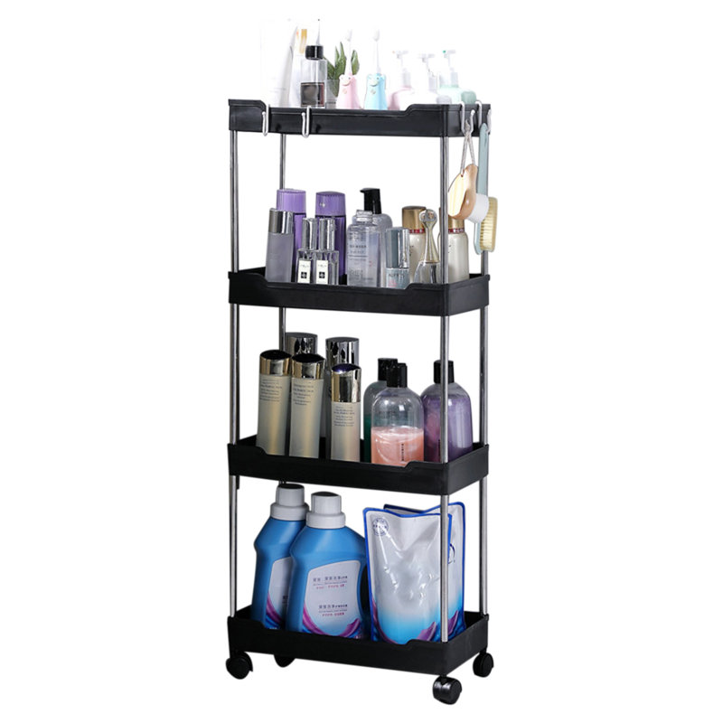 Utility Rolling Storage Cart Trolley with Lockable Wheels Large Capacity Multiple Layers Design