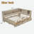 Wood Daybed With Storage Shelves, Sliding Doors And 3 Drawers-1179696214