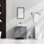 Meuble-lavabo de 30 po et lavabo, gris. Fabrication. Armoire de 18,5 po x 30 po x 31,5 po. Vaste espace de rangement. Design élégant pour miroir et comptoir en verre. Rangement spacieux à 2 portes et 1 porte. Meuble