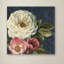 « floral damassé ii on indigo », reproduction sur toile tendue-33406208
