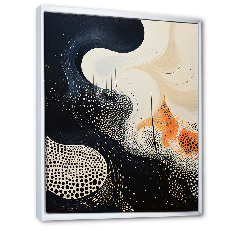 «Deep Marine Scenes Modern Collage I», art mural abstrait sur toile, H 20 po x l 12 po x P 1 po, Cadre flottant blanc