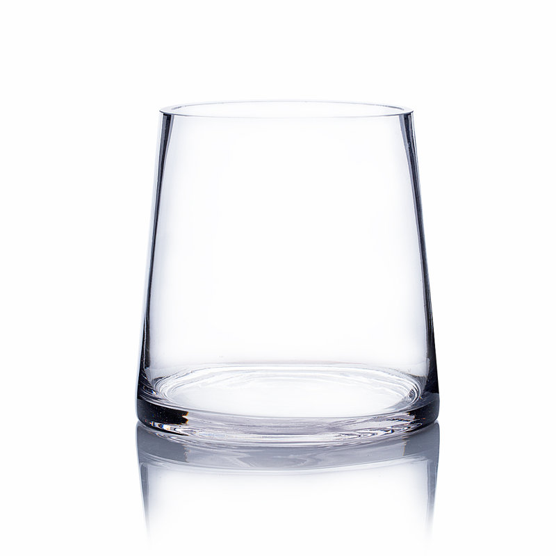 Vase de table en verre transparent 6 po, H 6 po x l 6 po x P 6 po