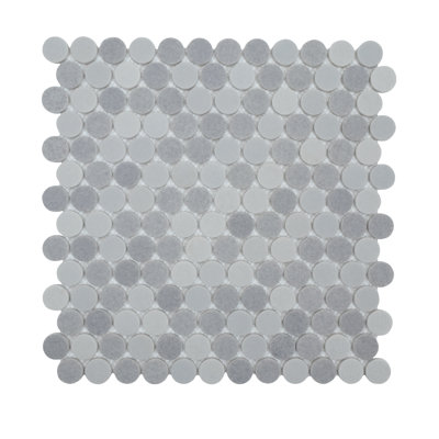 Gaia 0.9" x 0.9" Glass Penny Round Mosaic Wall & Floor Tile