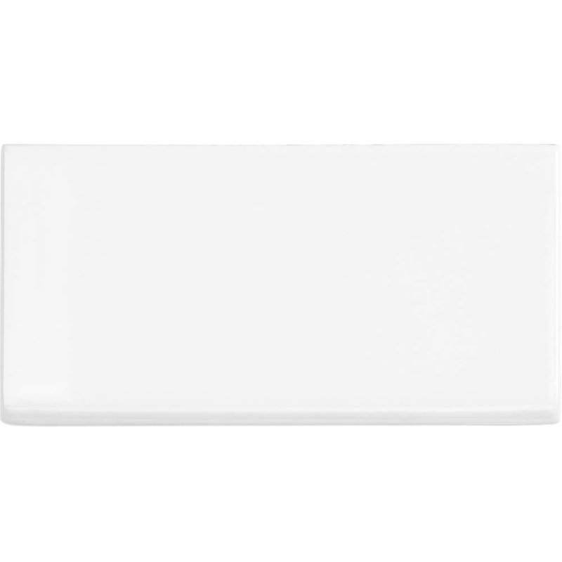 Basic White 6" Bullnose, White Polished